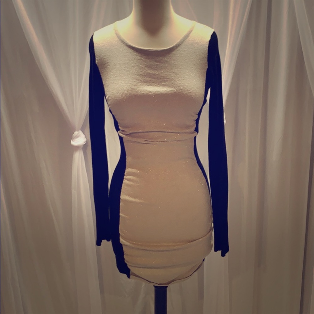 Ivory and black dress